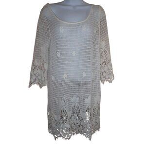 American Eagle Outfitters White Crochet Swim Cover-Up